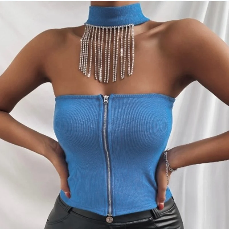 China supplier happy new year 2021 tops crop sexy wear on both sides service halter cotton top woman sexy crop, Black/white/blue
China supplier happy new year 2021 tops crop sexy wear on both sides service halter cotton top woman sexy crop, Black/white/blue