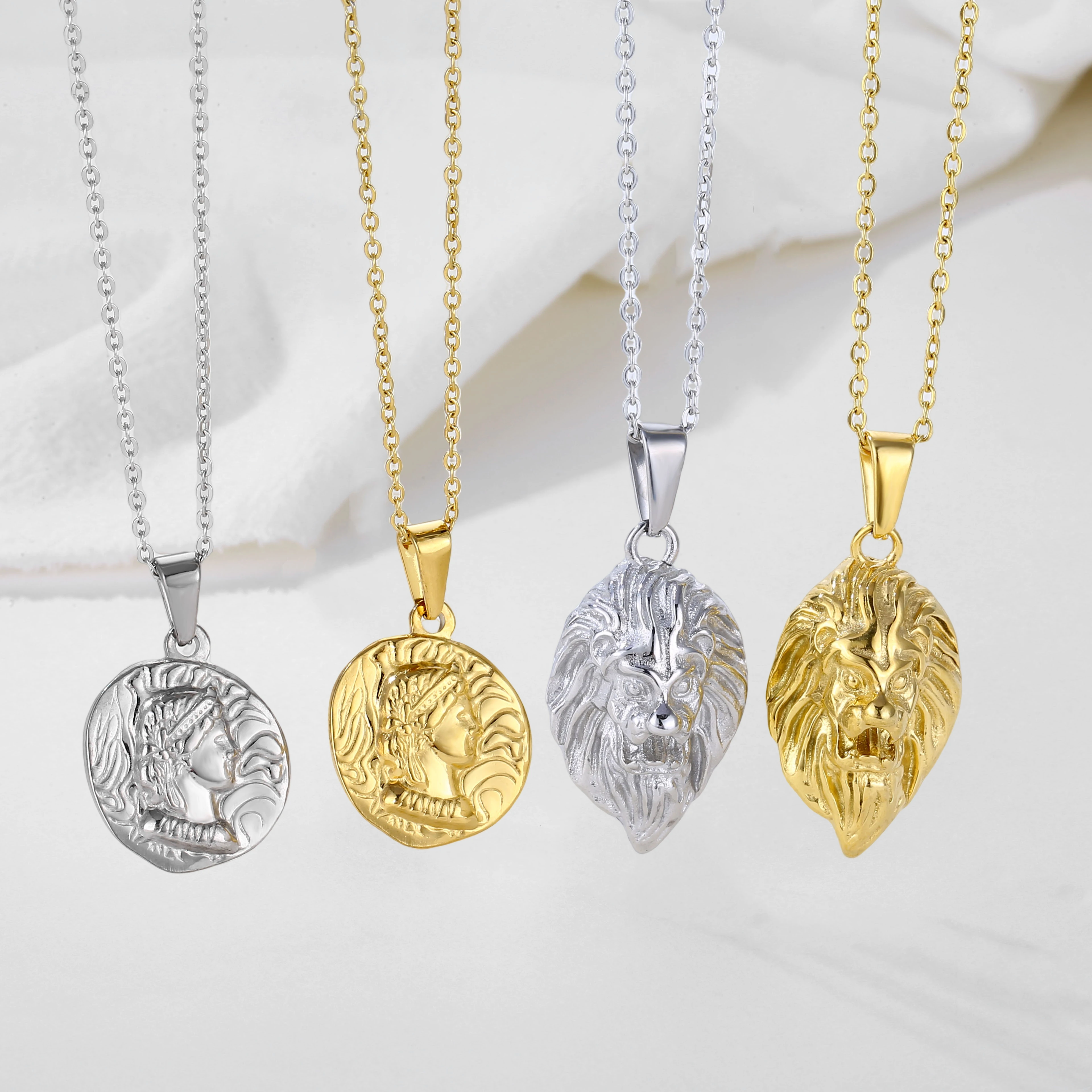 Vintage Wholesale Stainless Steel Greece Zeus Pendant Lion Necklace Mythology Gift Jewelry For Men
Vintage Wholesale Stainless Steel Greece Zeus Pendant Lion Necklace Mythology Gift Jewelry For Men