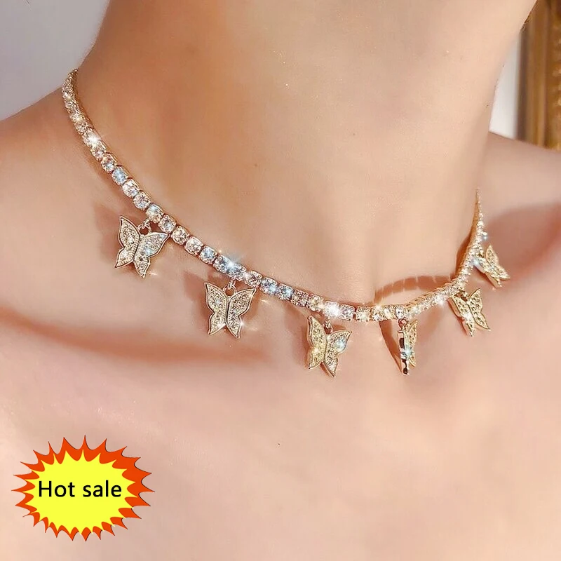 Hot Sell High Quality Gold Plated Butterfly Necklace Women Butterfly Charms Necklace With Tennis Chain Jewelry
Hot Sell High Quality Gold Plated Butterfly Necklace Women Butterfly Charms Necklace With Tennis Chain Jewelry