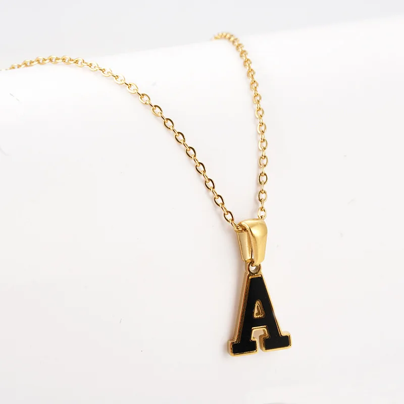 Best Selling Simple Exquisite Stainless Steel Acrylic Black Letter Necklace For Women
Best Selling Simple Exquisite Stainless Steel Acrylic Black Letter Necklace For Women