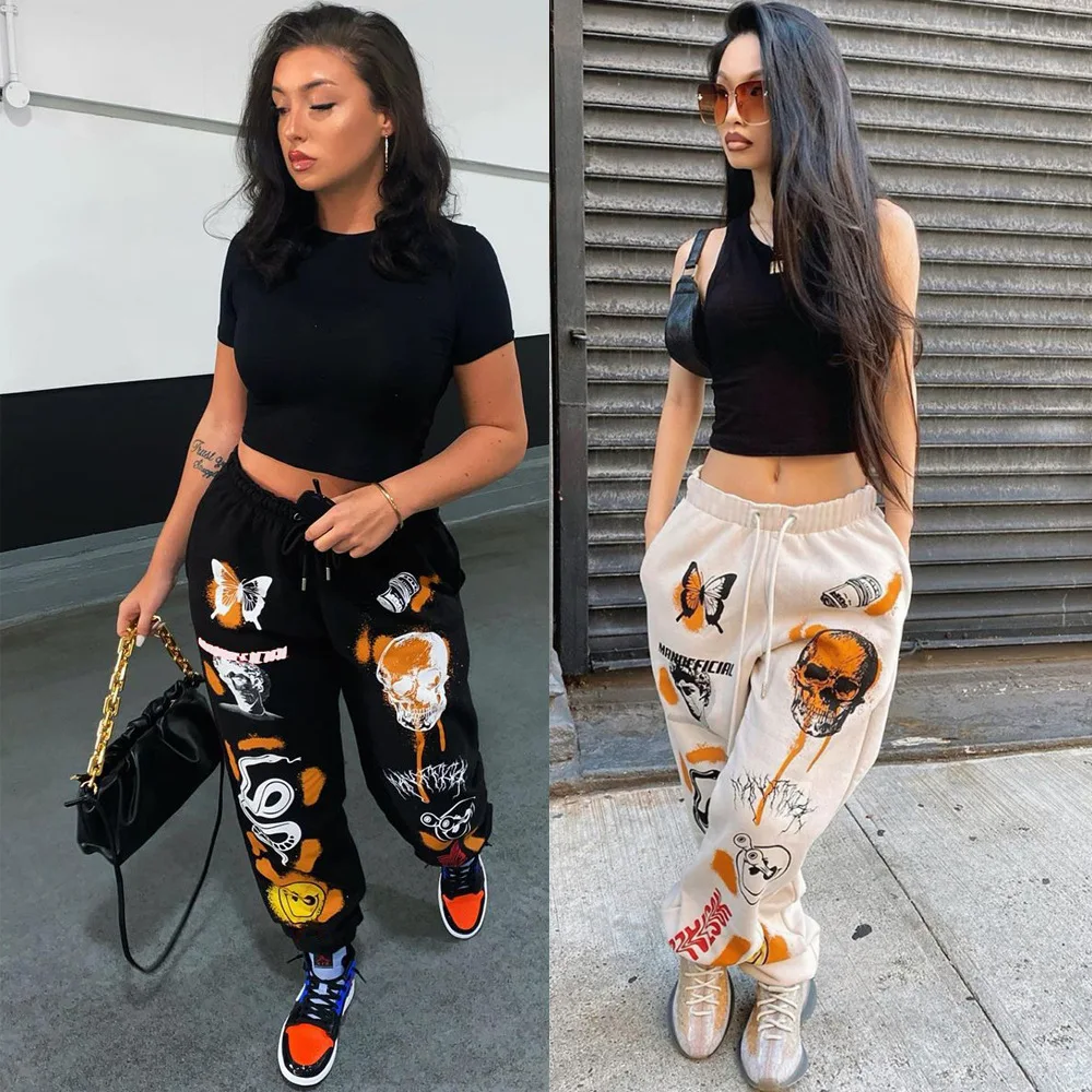 fall plus size 4xl autumn casual ladies Cartoon print Elastic waist sports jogger club loose long pants trousers for women 2021
fall plus size 4xl autumn casual ladies Cartoon print Elastic waist sports jogger club loose long pants trousers for women 2021