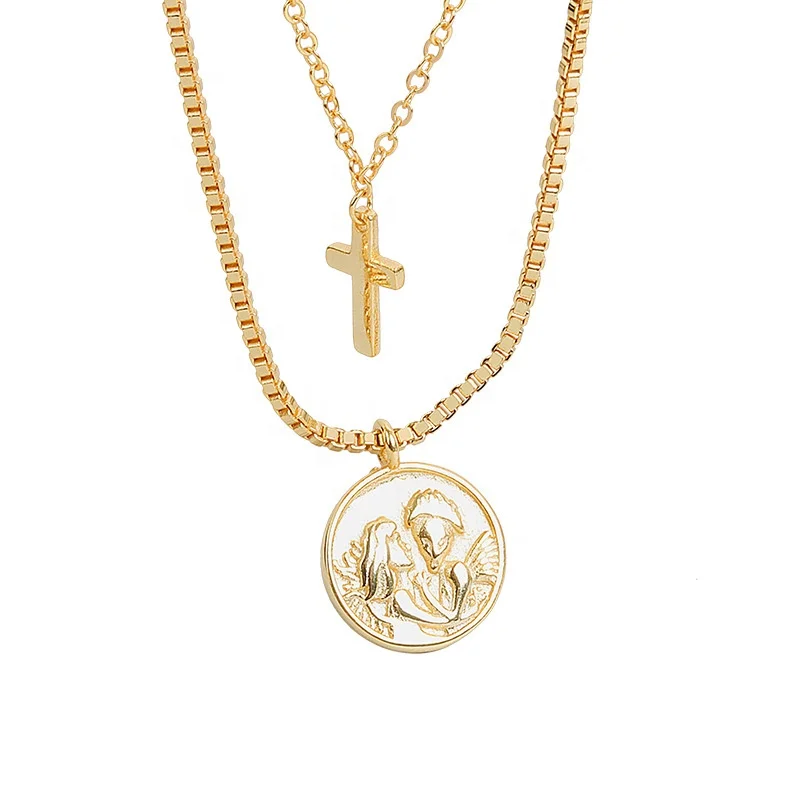 Fashion Two Layers Angel cross necklace For Woman Nice Charm Gold Plated Fashion Jewelry Necklace
Fashion Two Layers Angel cross necklace For Woman Nice Charm Gold Plated Fashion Jewelry Necklace