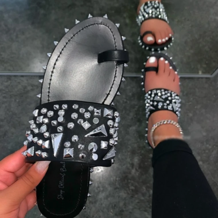 Women's Flats 2020 Rivets Sandals Slides Rainbow House Slippers Wholesale New Fashion Ladies Women's Casual Shoes Sandals
Women's Flats 2020 Rivets Sandals Slides Rainbow House Slippers Wholesale New Fashion Ladies Women's Casual Shoes Sandals