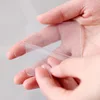 cheap nice quality double sides transparent Washable and repeatable stickers for hanger soapbox tissue box on glass wall