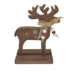 Hot selling wood craft wooden deer Xmas small gift
