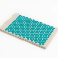 

ECO Material Top Quality Yoga Foot Shakti Lotus Plastic Spikes Linen Natural Acupressure Mat