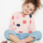 Mudkingdom Children's Sweatshirt Cheap Funny Cute Pullover Kids Clothing Pink Hoodies For Girls