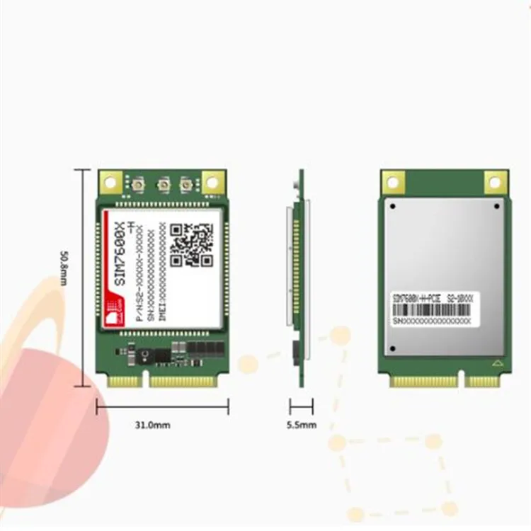 Lte Cat Gnss G Module Simcom Sim X H Pcie Mini Pcie Compatible