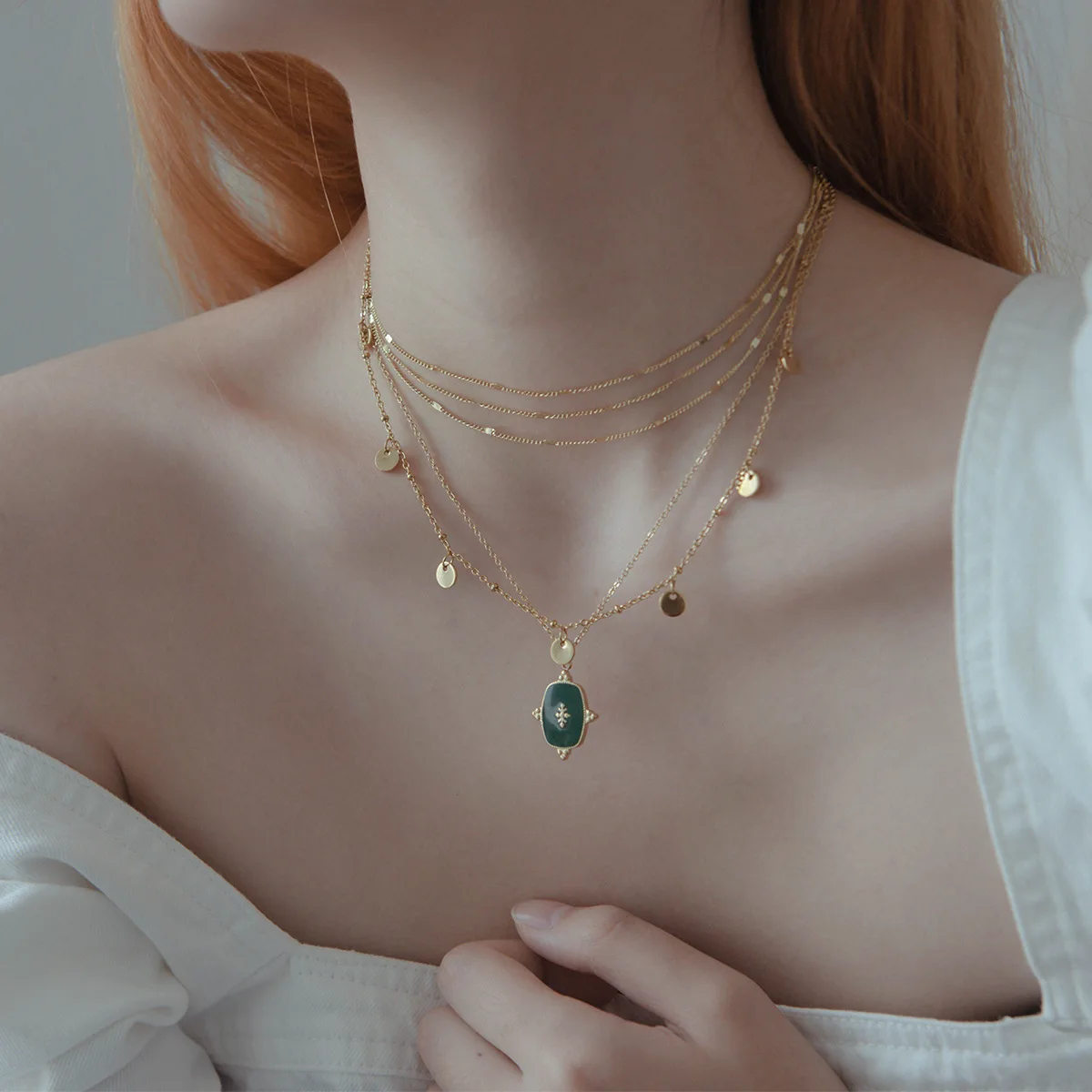 2021 Summer Trendy Multi Layers Stainless Steel Necklace Gold Plated Titanium Steel Coin Dics Pendant Necklace
2021 Summer Trendy Multi Layers Stainless Steel Necklace Gold Plated Titanium Steel Coin Dics Pendant Necklace