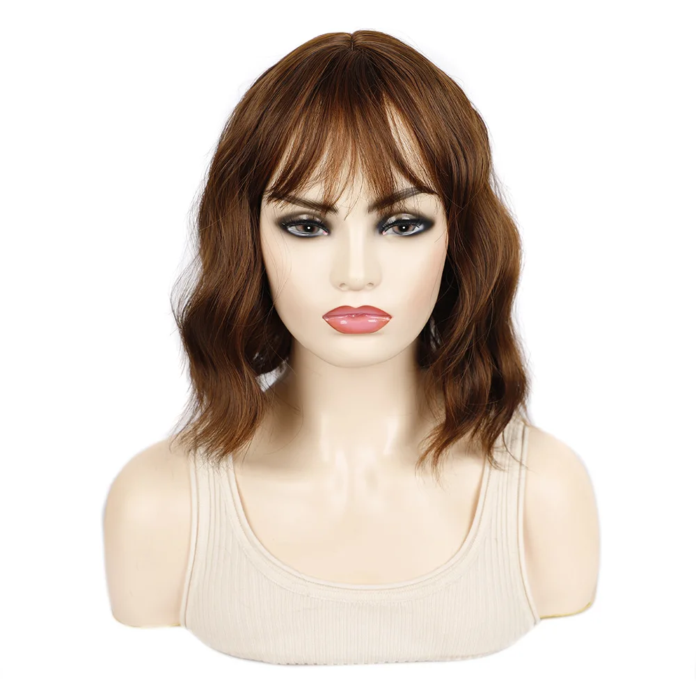 Bobo Short Wavy Wigs for Black Women African American Wigs Heat Resistant Cosplay Colour Synthetic Wigs Brown, 6 colours 
Bobo Short Wavy Wigs for Black Women African American Wigs Heat Resistant Cosplay Colour Synthetic Wigs Brown, 6 colours