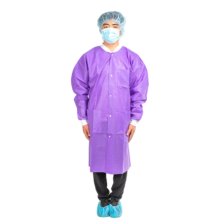 Custom High Quality Breathable SMS Disposable Professional Protect Purple Lab Coat, Customized
Custom High Quality Breathable SMS Disposable Professional Protect Purple Lab Coat, Customized