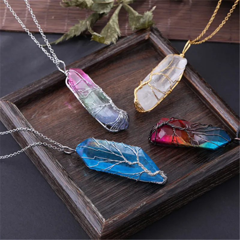 Artilady Gold Necklace Chain Chakra Quartz Crystal Natural Stone Pendant Necklace Jewelry Gift For Women, Picture shows
Artilady Gold Necklace Chain Chakra Quartz Crystal Natural Stone Pendant Necklace Jewelry Gift For Women, Picture shows