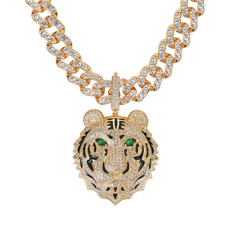 Simple Personality Temperament Clavicle Chain Full Diamond Necklace Men'S Trendy Net Red Tiger Head Necklace, Picture shows
Simple Personality Temperament Clavicle Chain Full Diamond Necklace Men'S Trendy Net Red Tiger Head Necklace, Picture shows