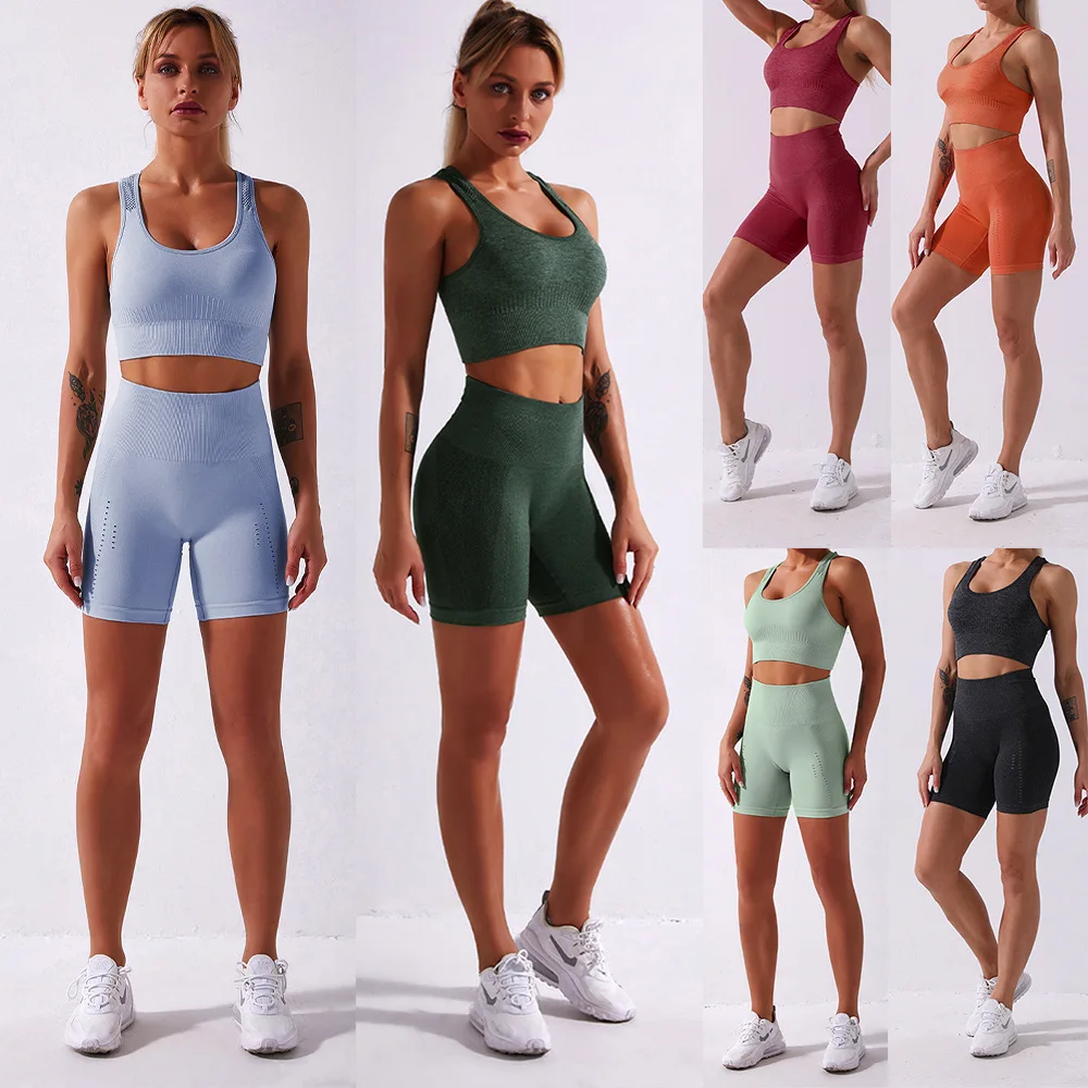 2021 Women Seamless Set Gym Fitness Clothing Sport Clothes 2Pcs Female Workout Shorts Bra Yoga Suit
2021 Women Seamless Set Gym Fitness Clothing Sport Clothes 2Pcs Female Workout Shorts Bra Yoga Suit
