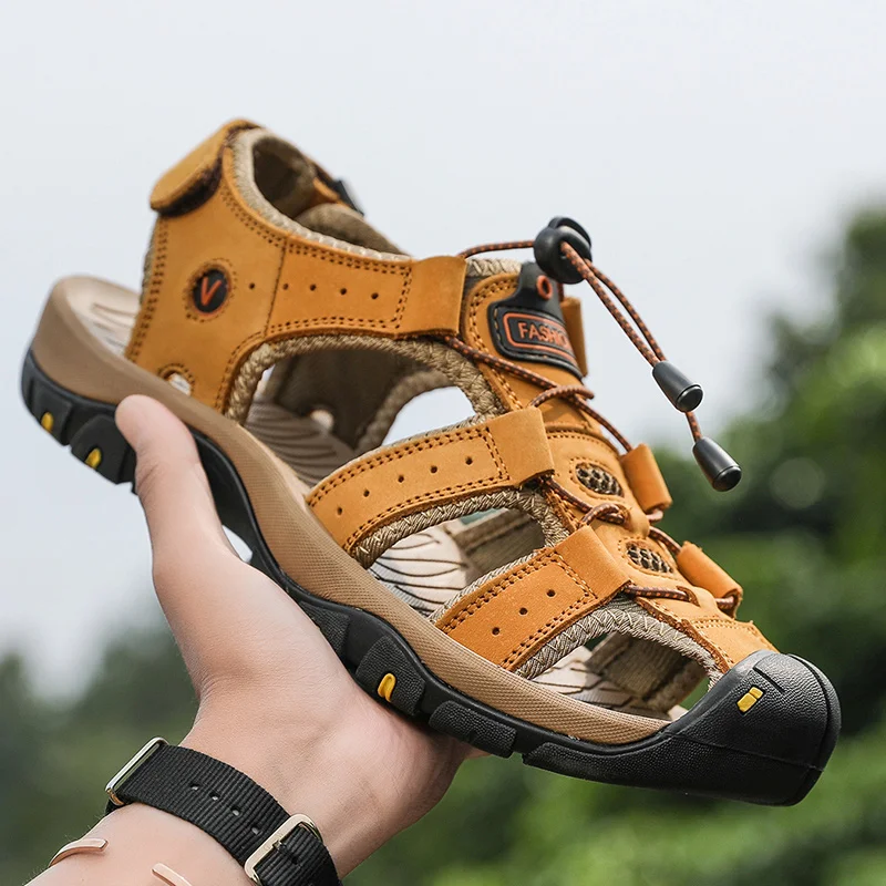 Casual Men Sandals Summer Soft Comfortable walking shoes man Genuine Leather Flat slippers Big Size Soft Roman Sandals for men
Casual Men Sandals Summer Soft Comfortable walking shoes man Genuine Leather Flat slippers Big Size Soft Roman Sandals for men