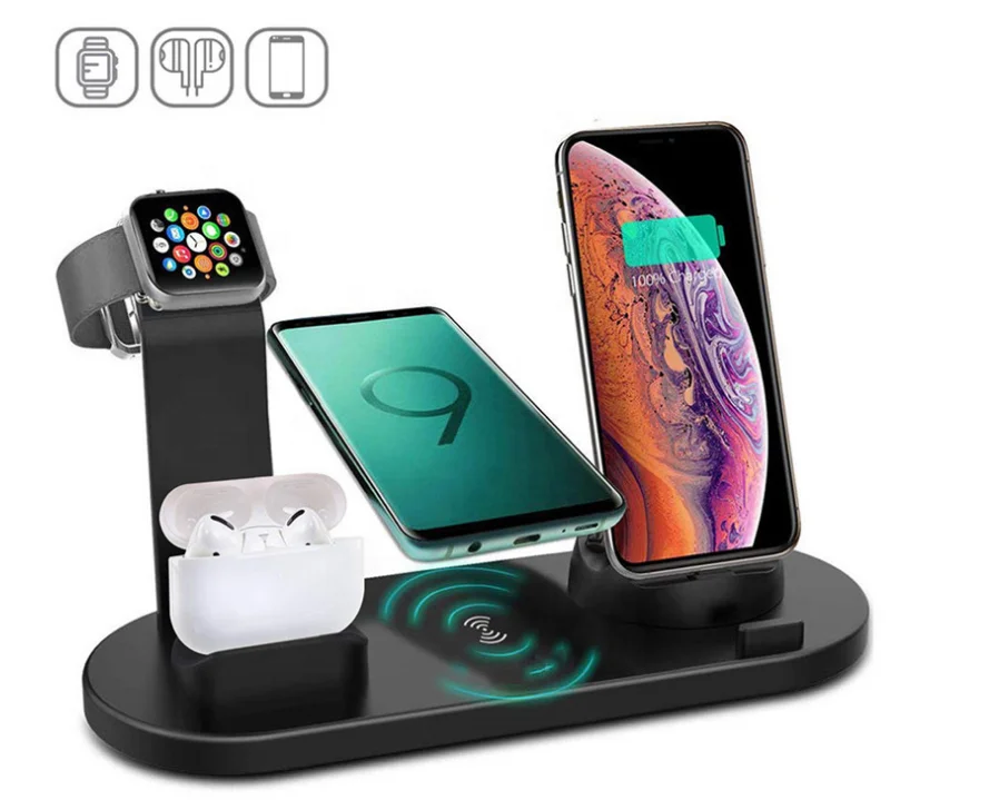 4 in 1 wireless charger cable wireless charge 3 in 1 smart self charging station holder smart watch for iphone charging dock, Black, silver
4 in 1 wireless charger cable wireless charge 3 in 1 smart self charging station holder smart watch for iphone charging dock, Black, silver