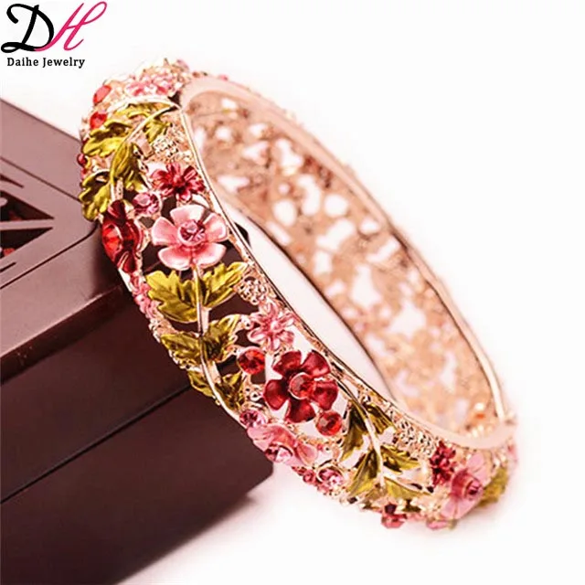 

Yiwu jewelry 2019 Openwork painted gold bracelet accessories women, Picture