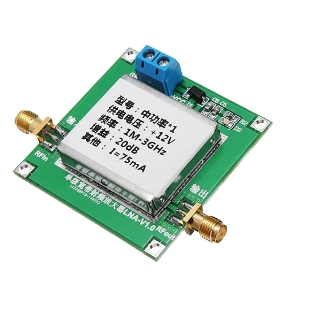 Lonten NEW Low Noise LNA RF Broadband Amplifier Module 1-3000MHz 2.4GHz 20dB HF VHF / UHF
Lonten NEW Low Noise LNA RF Broadband Amplifier Module 1-3000MHz 2.4GHz 20dB HF VHF / UHF