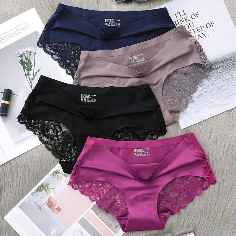 Suppliers Wholesale Cheap Panties High Quality Plus Size Soft Satin Panties Pink sexy Lace Silk Underwear
Suppliers Wholesale Cheap Panties High Quality Plus Size Soft Satin Panties Pink sexy Lace Silk Underwear