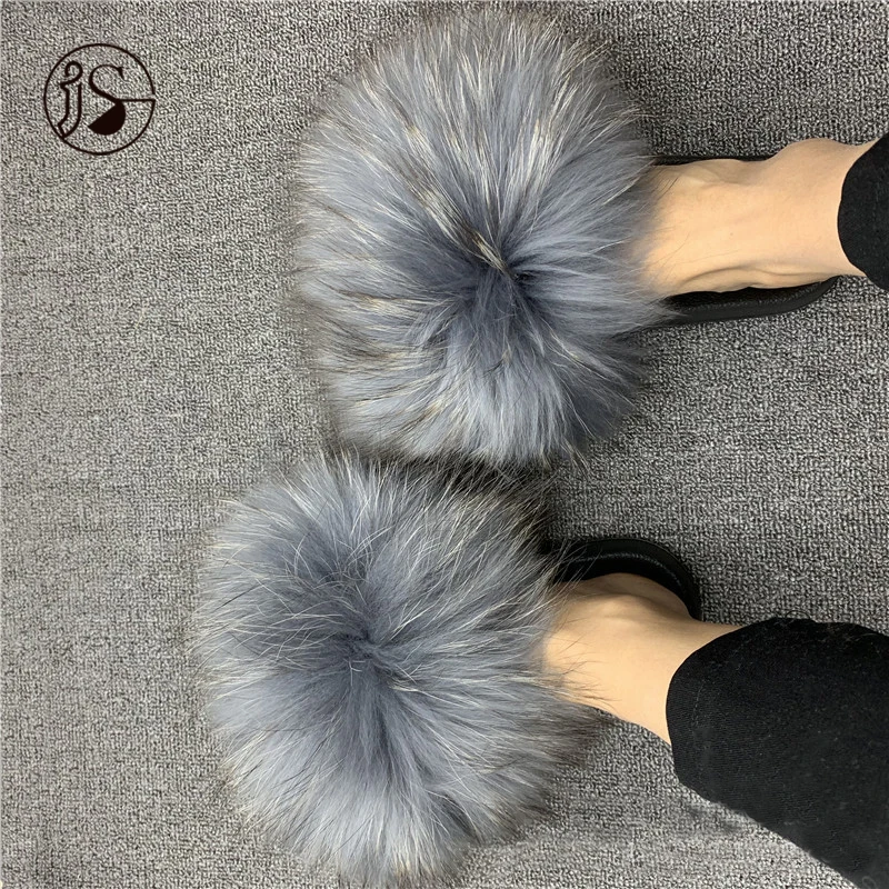 2021 Whole sale women raccoon fur slides ladies fur slippers women footwear good quality women slippers indoor slides, Picture
2021 Whole sale women raccoon fur slides ladies fur slippers women footwear good quality women slippers indoor slides, Picture