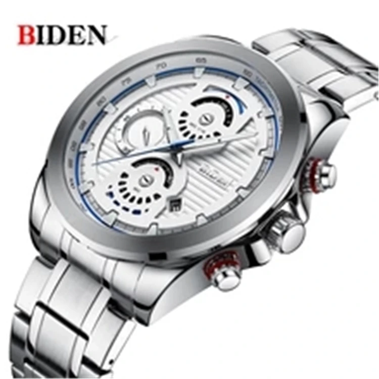 business mens wristwatches stainless steel quartz man watches multifunction waterproof calendar Biden 0084 citizen movement
business mens wristwatches stainless steel quartz man watches multifunction waterproof calendar Biden 0084 citizen movement