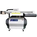 Newest design industrial embossed varnish 6090 a1 inkjet uv flatbed metal plate color printer for bottle phone cases