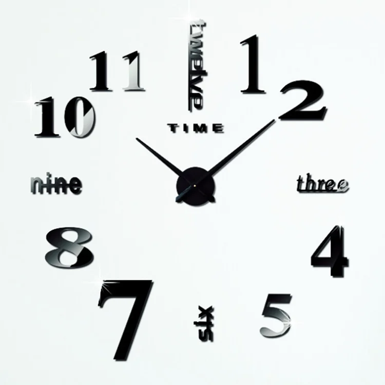 Hot Sell New Diy 3d Large Acrylic Wall Sticker Clock Modern Big Mirror Wall Clocks Decor For Home Office Decoration, Black/gold/silver
Hot Sell New Diy 3d Large Acrylic Wall Sticker Clock Modern Big Mirror Wall Clocks Decor For Home Office Decoration, Black/gold/silver