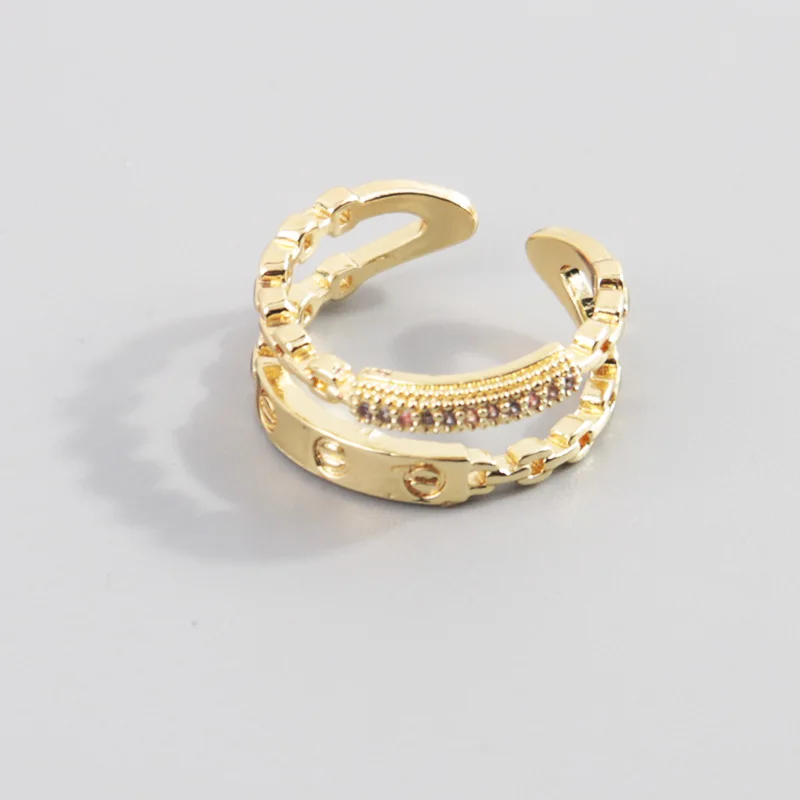 Retro Micro Diamond Open Ring Korean Fashion Personality Index Finger Ring, Picture shows
Retro Micro Diamond Open Ring Korean Fashion Personality Index Finger Ring, Picture shows