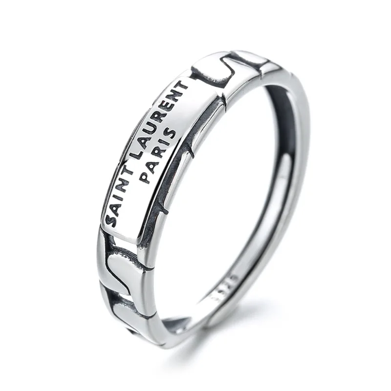 Fashion Luxury Bands Saint Laurent Paris 925 Sterling Silver Vintage Braided Chain Adjustable Rings For Mens Women Fashion Gift, See picture
Fashion Luxury Bands Saint Laurent Paris 925 Sterling Silver Vintage Braided Chain Adjustable Rings For Mens Women Fashion Gift, See picture