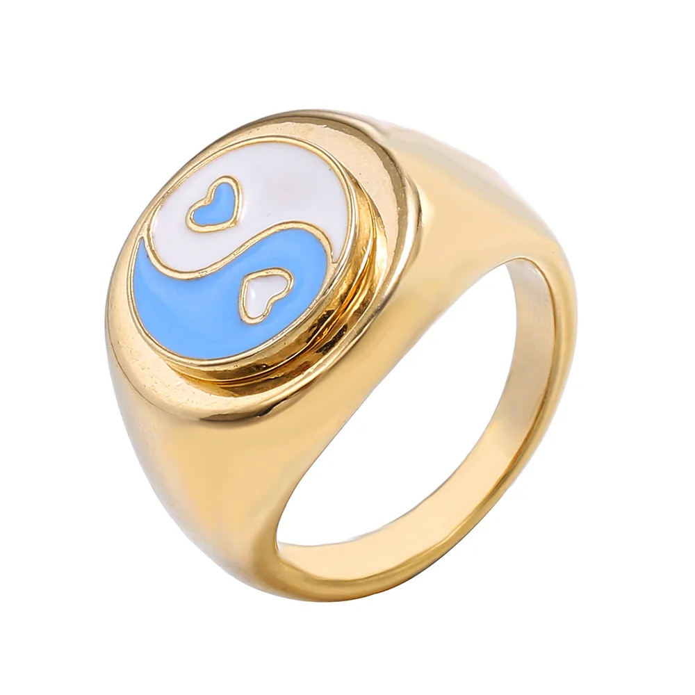 18K Real Gold Plated Lucky Finger Chinese Taiji Map Rings Daisy Flower Red Heart Gold Ring
18K Real Gold Plated Lucky Finger Chinese Taiji Map Rings Daisy Flower Red Heart Gold Ring