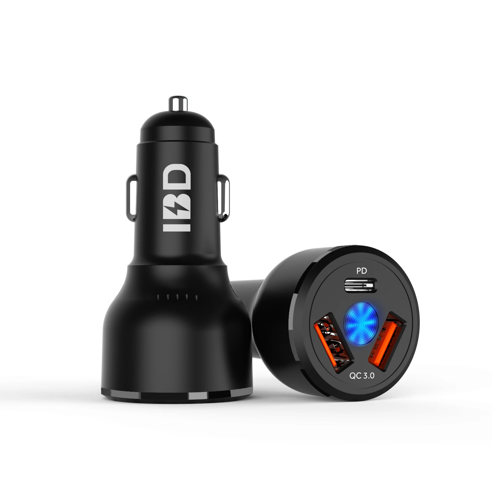 IBD Factory OEM Qc 3.0 66W 3 Port With Blue Led Light Car charger usb c in charger, Black
IBD Factory OEM Qc 3.0 66W 3 Port With Blue Led Light Car charger usb c in charger, Black