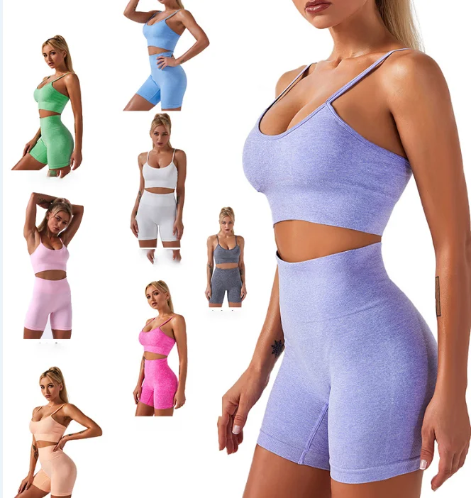 Fashion Casual Strape Tight Women Clothing Seamless Fitness Yoga Sports Bra And Shorts Set Two Piece Pants Yoga Set Sportswear
Fashion Casual Strape Tight Women Clothing Seamless Fitness Yoga Sports Bra And Shorts Set Two Piece Pants Yoga Set Sportswear