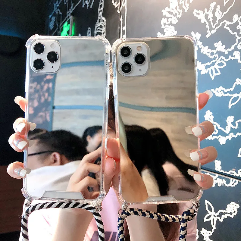 Luxury Anti-drop mirror Cord Chain Necklace strap Lanyard Phone Case For iPhone 11 Pro XS Max XR X 6S 7 8 plus for samsung S8 S9
Luxury Anti-drop mirror Cord Chain Necklace strap Lanyard Phone Case For iPhone 11 Pro XS Max XR X 6S 7 8 plus for samsung S8 S9