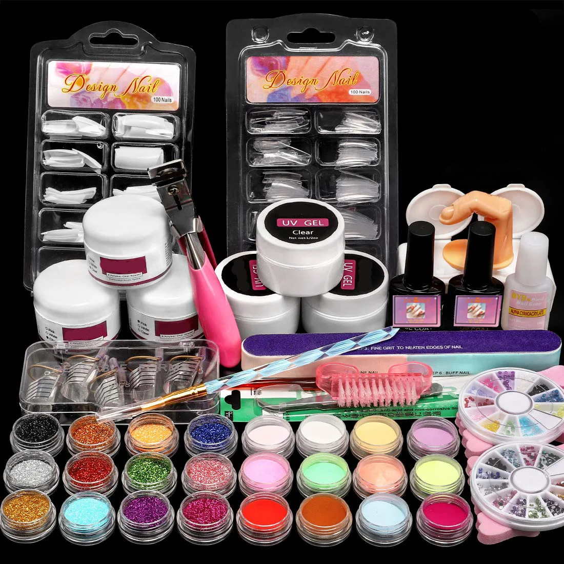 Hot Wholesale Nails Kit With False Nails Glitter Uv Gel Glue Manicure Art Decoration Tools Professional Nail Salon Supplies
Hot Wholesale Nails Kit With False Nails Glitter Uv Gel Glue Manicure Art Decoration Tools Professional Nail Salon Supplies