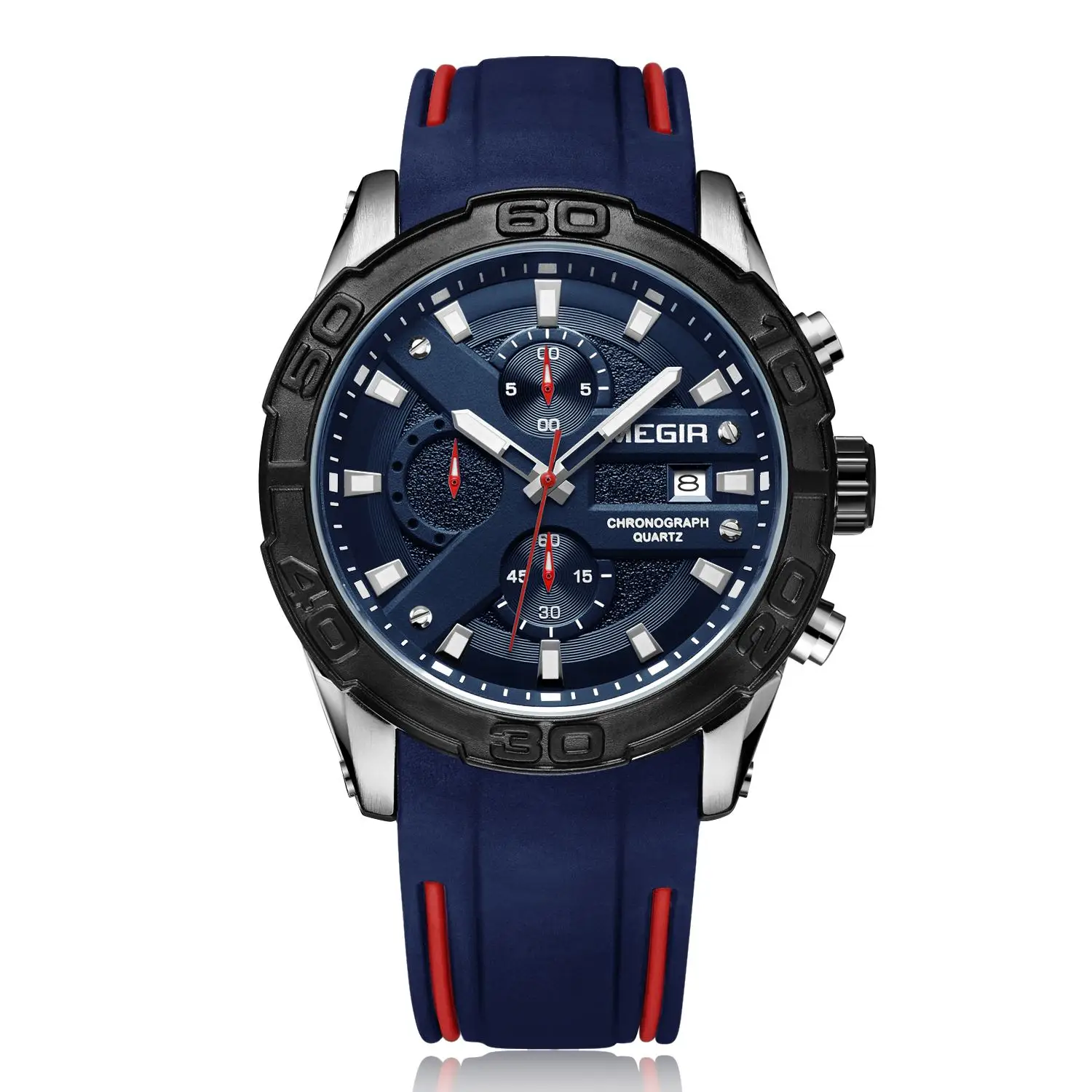 Drop shipping MEGIR 2055 Waterproof Chronograph Watches Men Silicone Sport Watch Relogio Masculino
Drop shipping MEGIR 2055 Waterproof Chronograph Watches Men Silicone Sport Watch Relogio Masculino