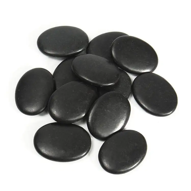 

2023 Health and Fitness massage stone Large Black Basalt Hot lava Stone Set for Spas Massage Therapy Relaxation