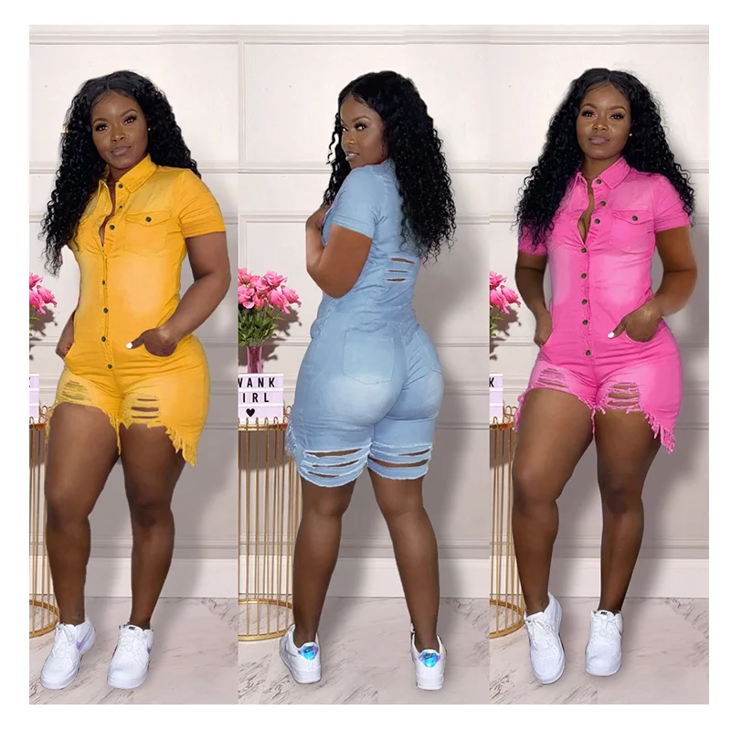 YX-M3023-01 New summer 2021 plus size jeans sexy hollow out wholesale jumpsuits and rompers women solid short denim jumpsuit
YX-M3023-01 New summer 2021 plus size jeans sexy hollow out wholesale jumpsuits and rompers women solid short denim jumpsuit