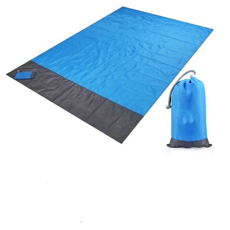 

Zhoya High Quality foldable oversized beach mat sand proof with Anchor Stakes and Carabiner, 6colors