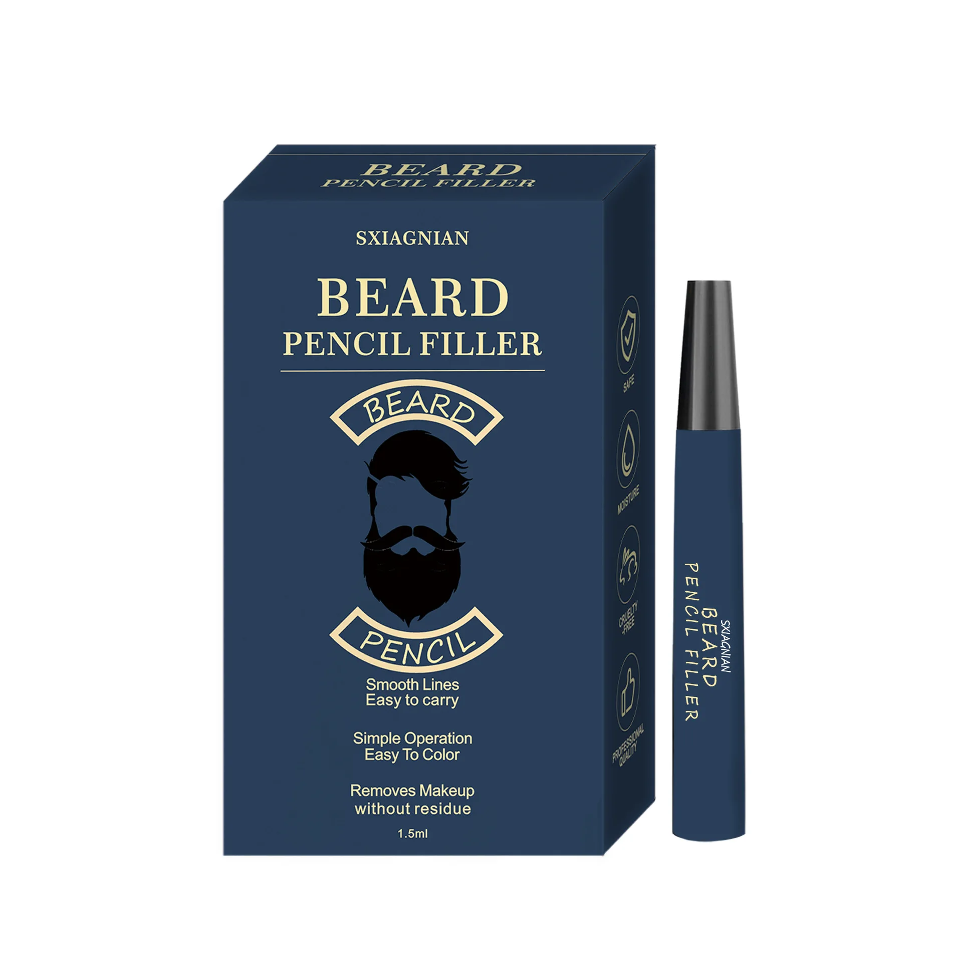 

New Hot sale Beard Pen Filler Pencil And Brush kit Beard Enhancer Waterproof Coloring Shaping Tools Beard Pen