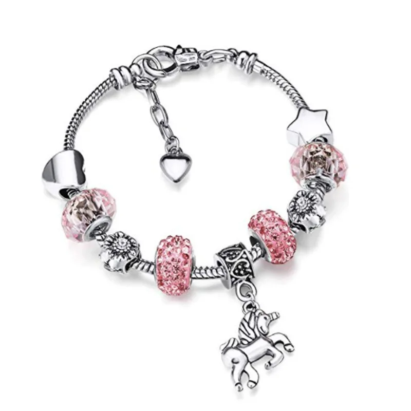 HOVANCI 2020 DIY Pink Crystal CZ Hores Bracelet Dangle Kids Female Heart Bead Charm Bracelet, Pink, purple, rose red, lake blue, white, scarlet
HOVANCI 2020 DIY Pink Crystal CZ Hores Bracelet Dangle Kids Female Heart Bead Charm Bracelet, Pink, purple, rose red, lake blue, white, scarlet