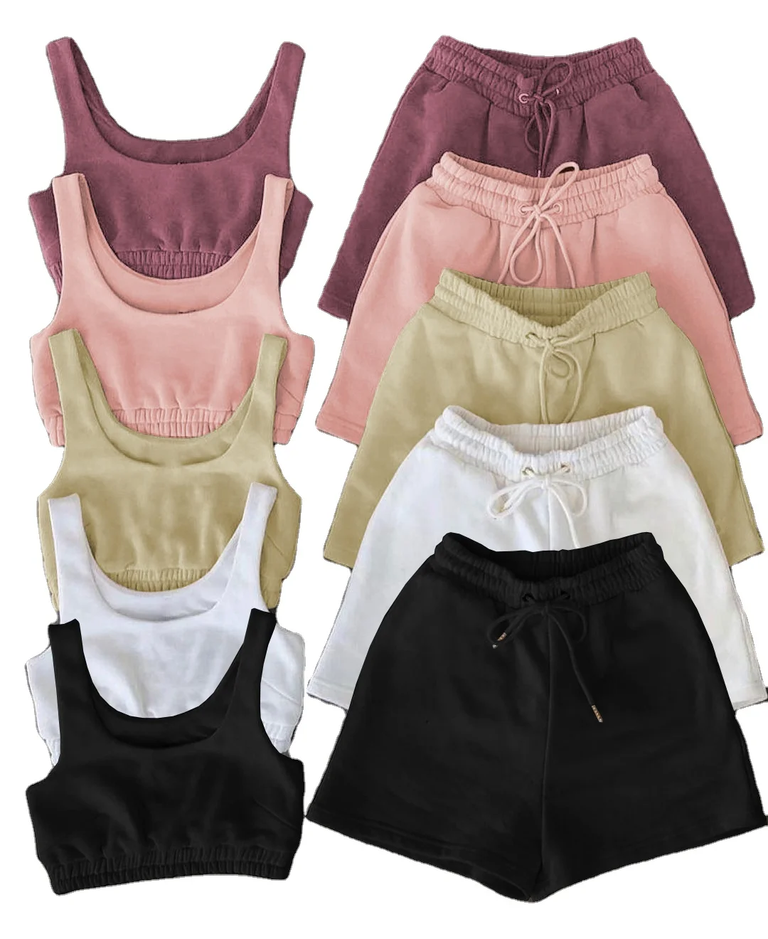 Custom Summer 2022 outfit women clothes biker shorts 2 piece set racerback crop tank top jogger women two piece short set, Picture color
Custom Summer 2022 outfit women clothes biker shorts 2 piece set racerback crop tank top jogger women two piece short set, Picture color