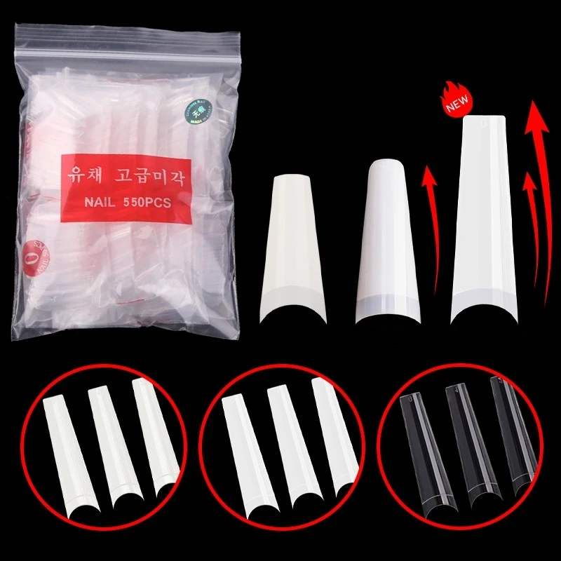 600Pcs/bag Easy French No C Curve Coffin XXL Nail Tips Clear Fake Nails, White/natural/clear
600Pcs/bag Easy French No C Curve Coffin XXL Nail Tips Clear Fake Nails, White/natural/clear