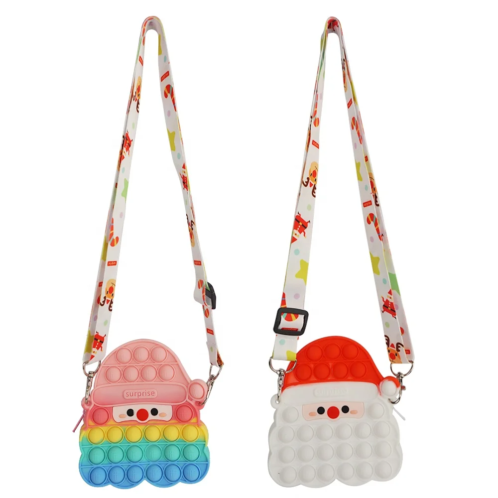 New Christmas series mini silicone coin purse bag push pop bubble hand bags for girls
New Christmas series mini silicone coin purse bag push pop bubble hand bags for girls