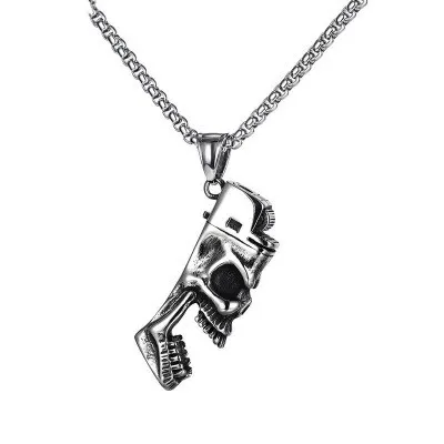 2021 Men Jewelry Creative Gothic Skull Lighter Pendant Necklace Geometric Stainless Steel Opener Skull Necklace
2021 Men Jewelry Creative Gothic Skull Lighter Pendant Necklace Geometric Stainless Steel Opener Skull Necklace