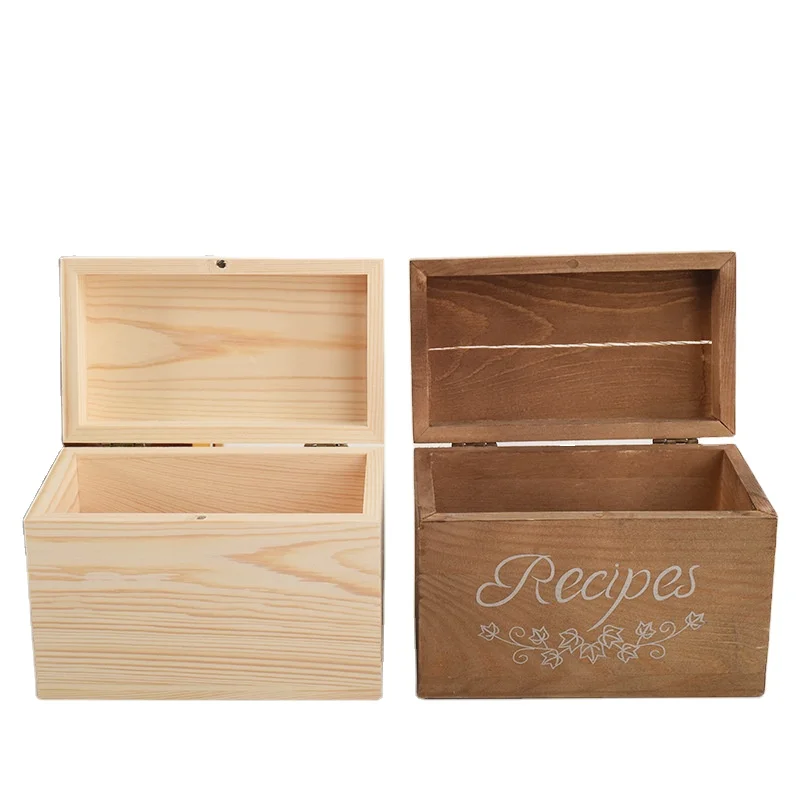 Kitchen Wooden Recipe Box With Cards Mother Gift Craft Packaging Boxes, Customized color
Kitchen Wooden Recipe Box With Cards Mother Gift Craft Packaging Boxes, Customized color