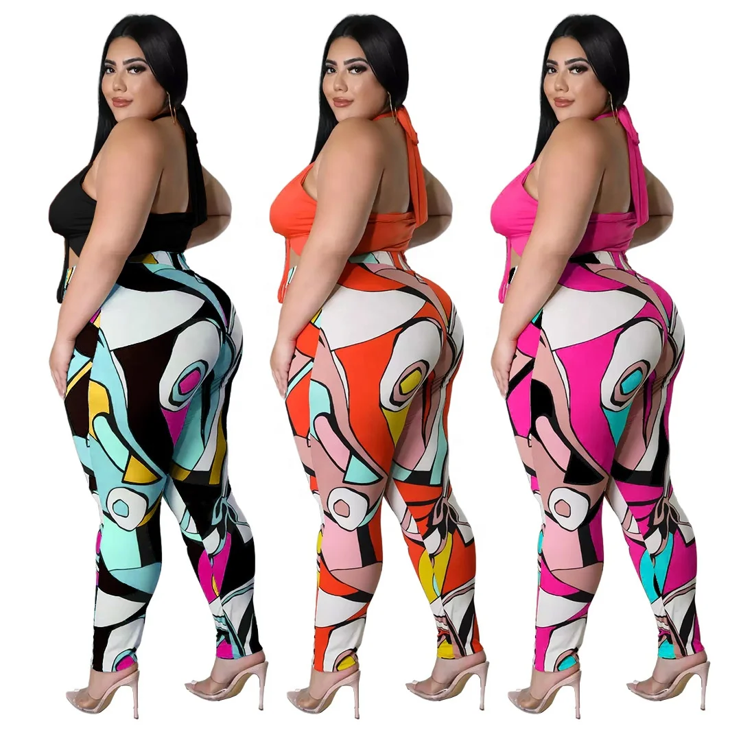 MT66-7079 Europe and the United States sexy plus size women's clothing strap printing halter fashion printing pants suit
MT66-7079 Europe and the United States sexy plus size women's clothing strap printing halter fashion printing pants suit