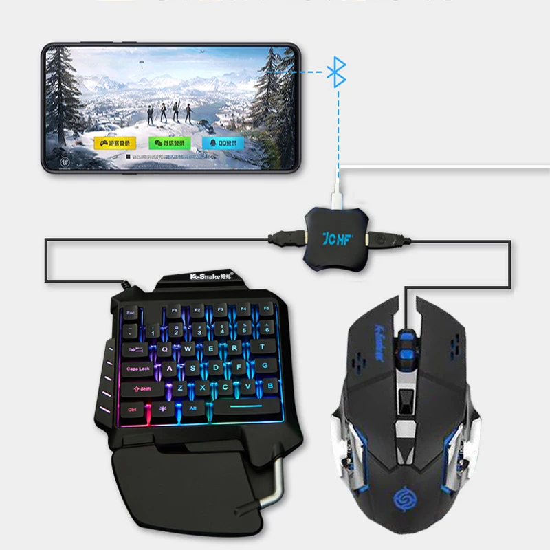 FPS Gaming Keyboard Mouse Set 3 in 1 Multifunctional Durable Mobile Gamepad Controller Keyboard Mouse Converter Kit
FPS Gaming Keyboard Mouse Set 3 in 1 Multifunctional Durable Mobile Gamepad Controller Keyboard Mouse Converter Kit