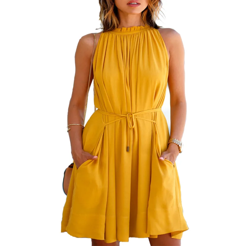 New Style Comfortable Solid Color Pleated Skirt Woman Dress Summer 2021, Yellow,black,blue,light blue
New Style Comfortable Solid Color Pleated Skirt Woman Dress Summer 2021, Yellow,black,blue,light blue