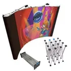 2019 Portable Telescopic Trade Show Advertising Floor Standing Magnetic Pop Up Display Stand