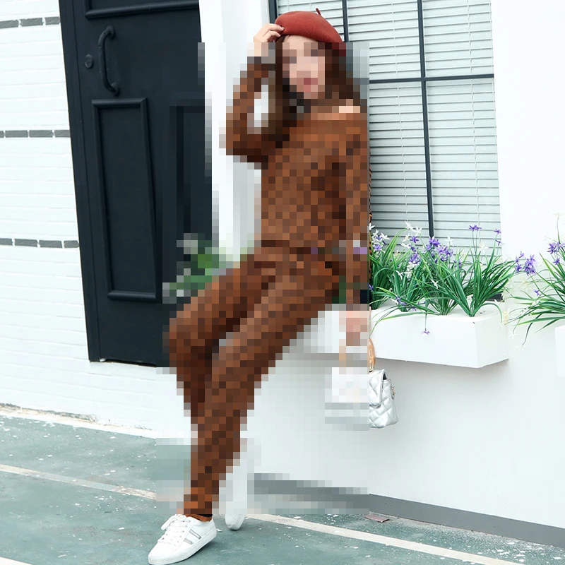 Droma 2020 Fall Women Wear Winter Knitted Two Piece Tracksuit Outfit 2 Piece Clothing Set, Black/white/pink/yellow/green/khaki
Droma 2020 Fall Women Wear Winter Knitted Two Piece Tracksuit Outfit 2 Piece Clothing Set, Black/white/pink/yellow/green/khaki